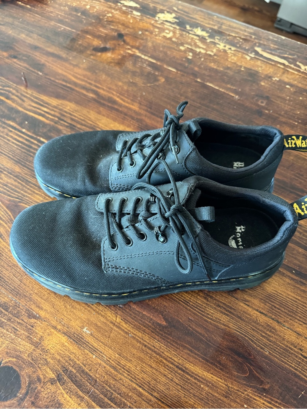 Dr. Martens Black Low-Top Canvas & Leather Oxfords size 12 men’s